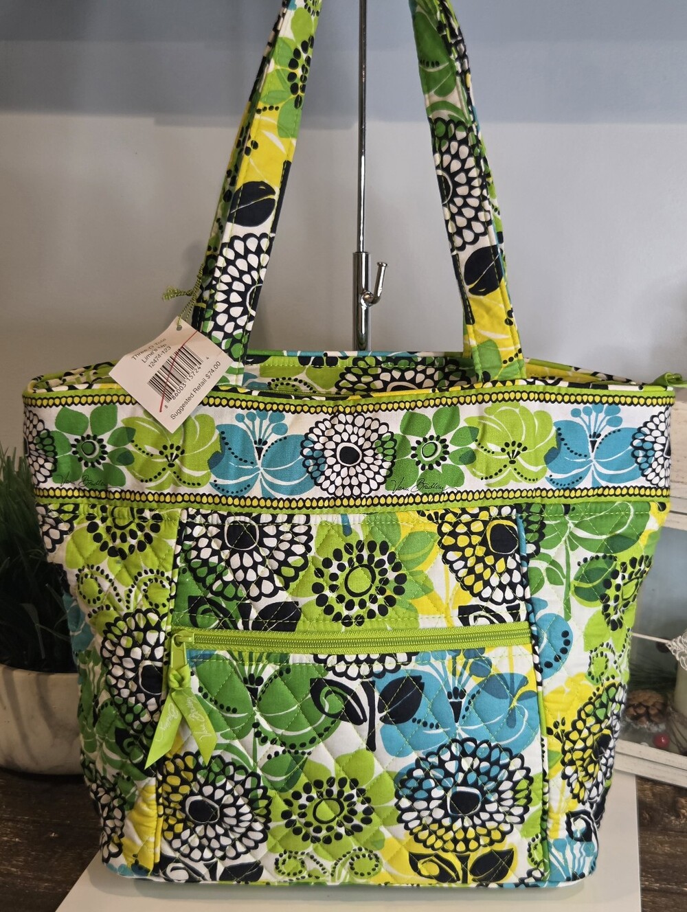 Vera Bradley Lime's Up Three O Tote